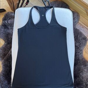 Flawed Lululemon Racerback Tank Top, Black, size 10